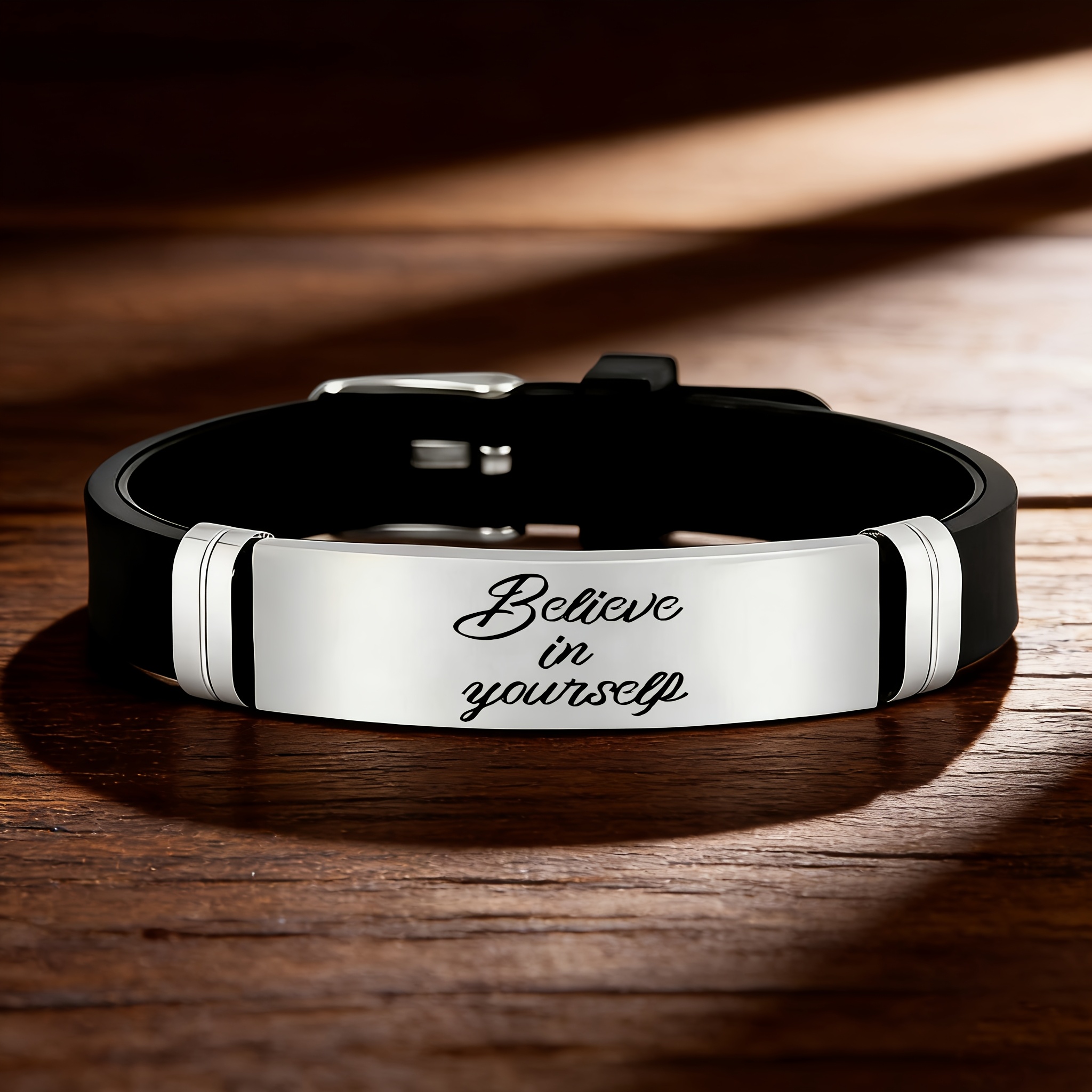 Women's Believe in Yourself Inspirational Silicone Bracelet